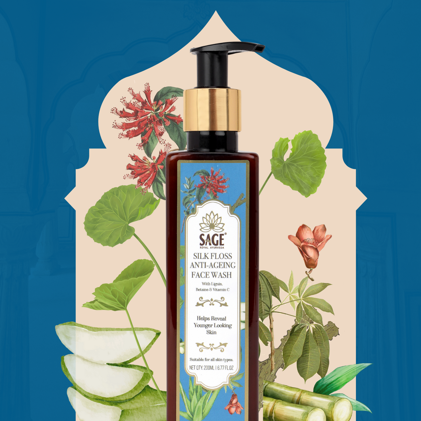 Silk Floss Anti-Aging Face Wash | Brighten & Revitalize Skin Sage Herbal
