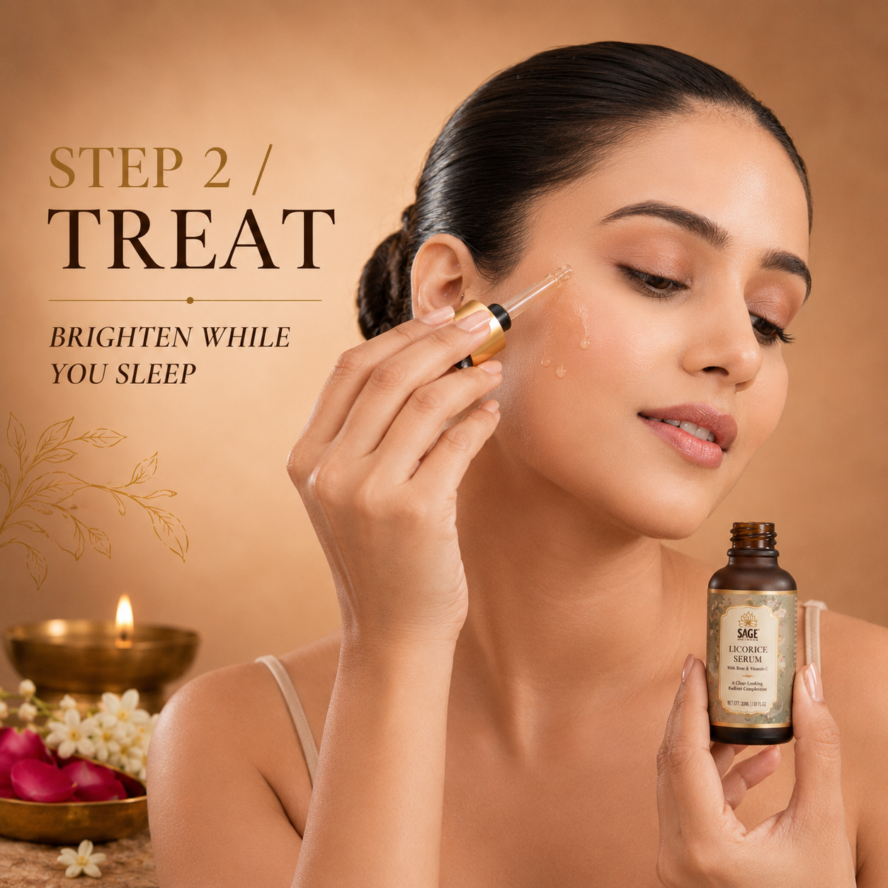 The Ayurvedic Glow Ritual – Cleanser + Serum + Facial Oil Sage Royal Ayurveda