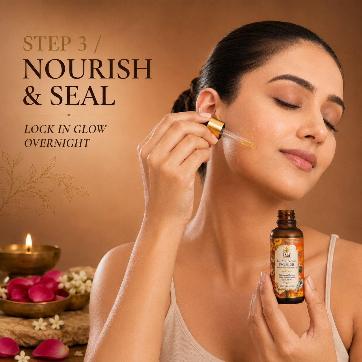 The Ayurvedic Glow Ritual – Cleanser + Serum + Facial Oil Sage Royal Ayurveda