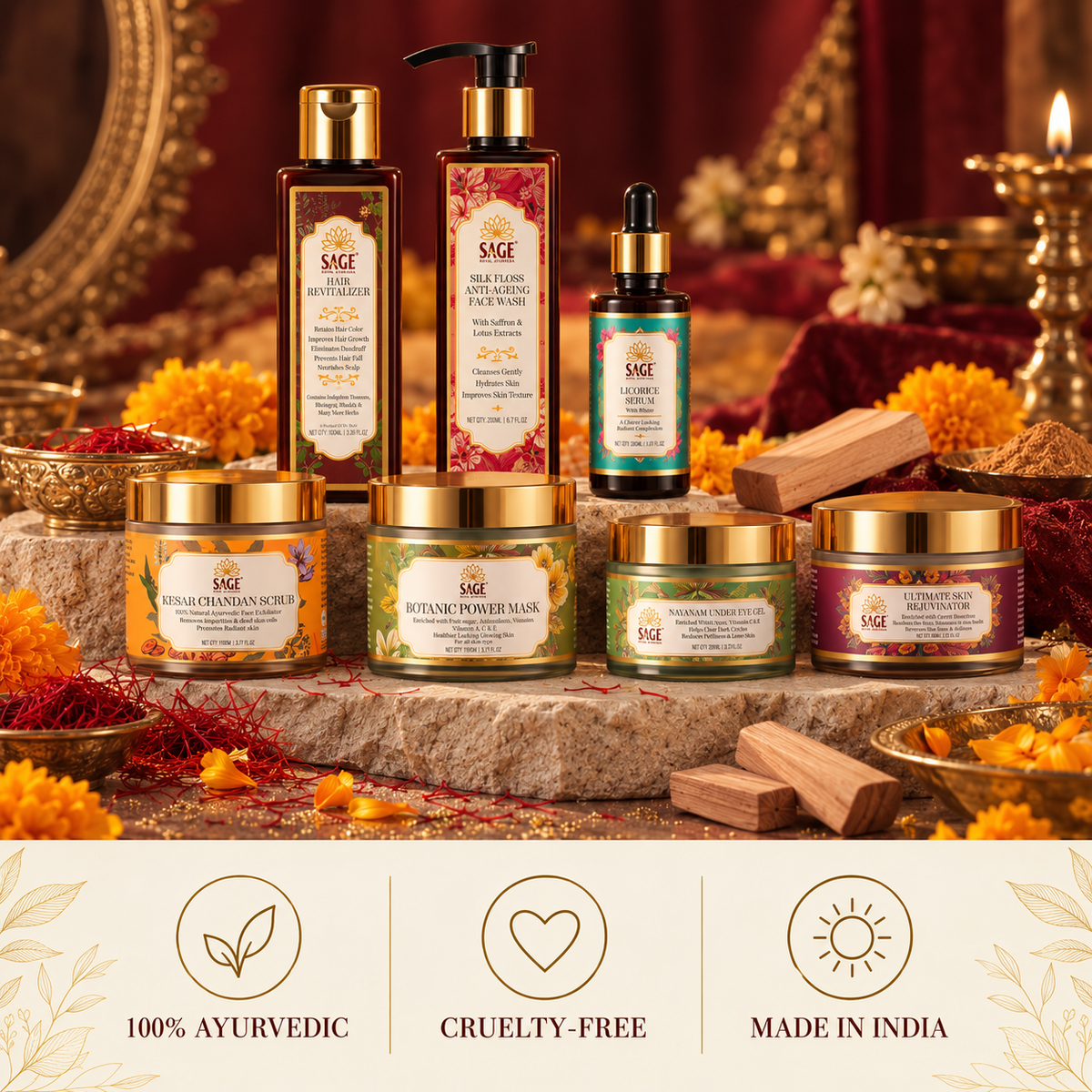The Roop Nikhār Royal Radiance Ritual – 7-Step Bridal Regime Sage Royal Ayurveda
