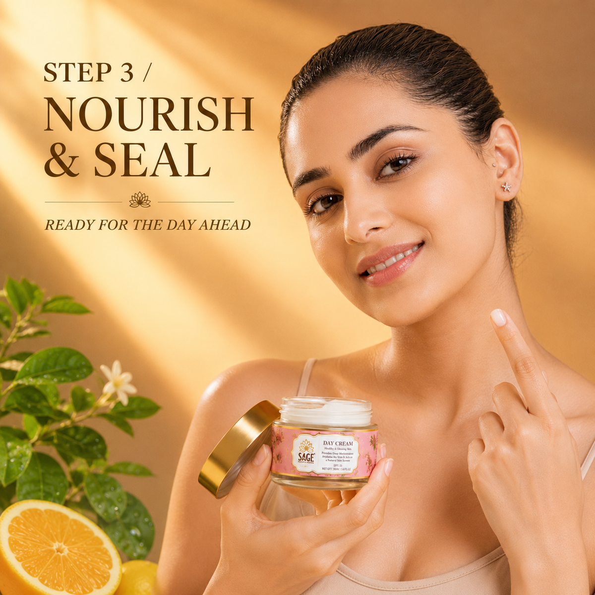 The Morning Sunrise Glow Ritual – Face Wash + Serum + Day Cream Sage Royal Ayurveda
